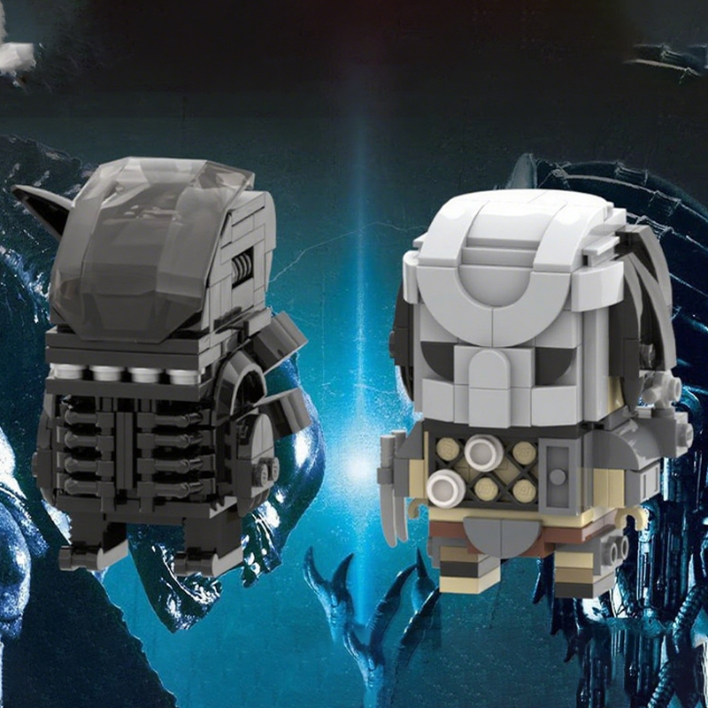 Model Kit Vs Lego - 322ピース MOC プレデターVSエイリアン ブロックフィギュア モデル 組み立てキット