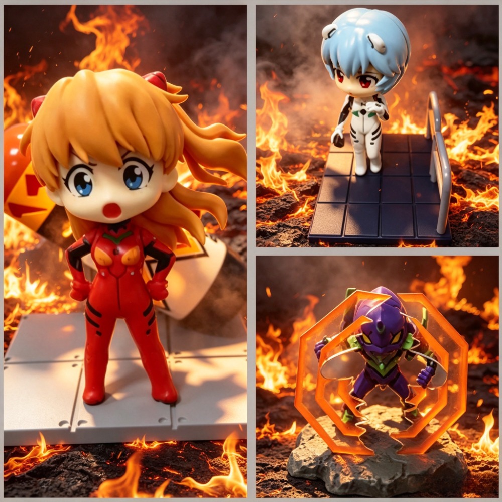Model Kit Evangelion - 6 センチメートル 3 ピース/セットアニメ新世紀エヴァンゲリオンフィギュア綾波レイ・ソリューアクションフィギュア PVC 像モデルコレクションおもちゃギフト