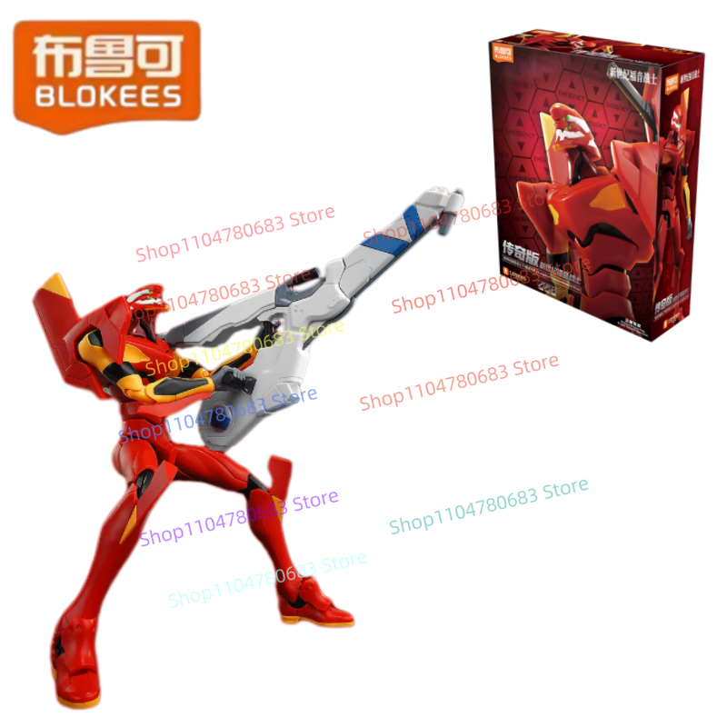 Model Kit Evangelion - ニューブローキーズ ビルディングブロック レジェンドエディション、エヴァンゲリオンEVA TV版ユニット02、組み立てモデル、可動式ロボットおもちゃギフト