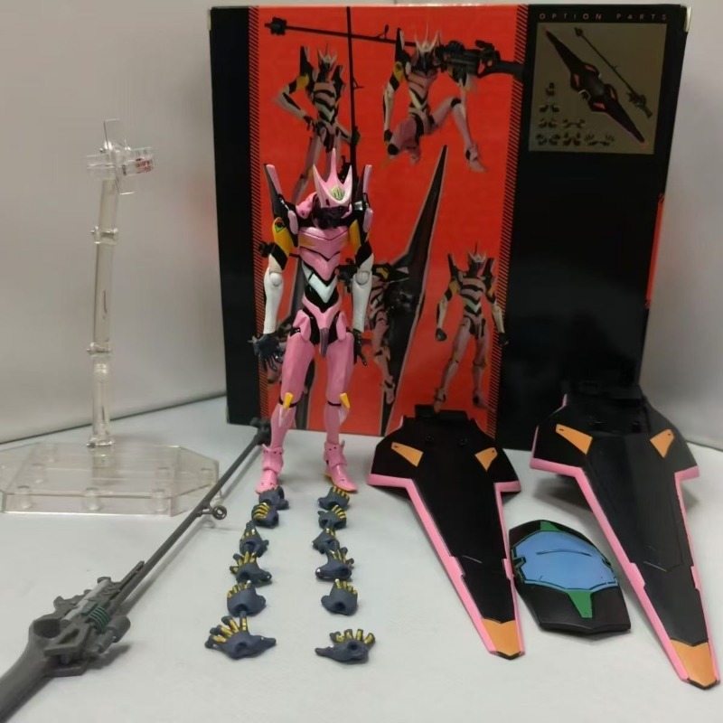 Model Kit Medabots - 箱入り新アニメ EVA エヴァンゲリオン-08 ピンク関節可動かわいい Q バージョンフィギュア