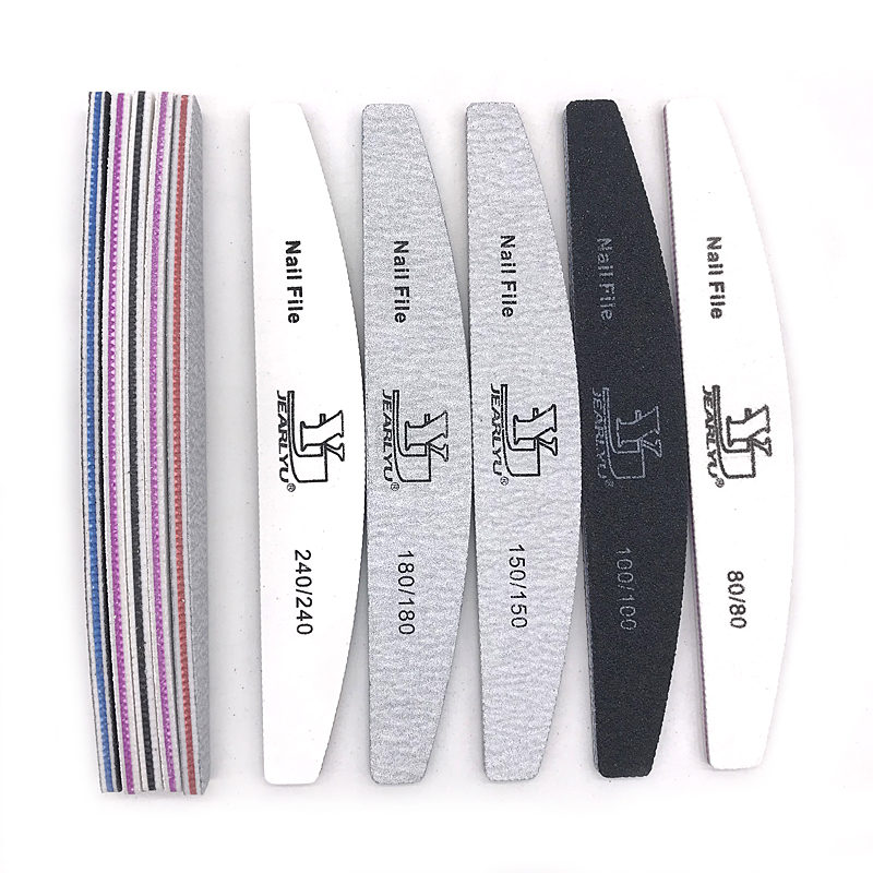 Sanding Stick Set - 5ピース/ロットネイルファイルミックスカラーリマ80/100/150/180/240グリットプロ用サンドペーパーキューティクルリムーバーバッファーファイルマニキュアツールセット
