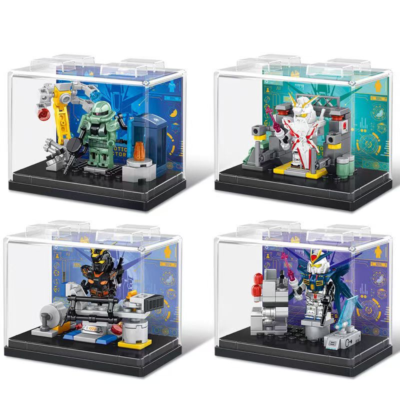 Model Kit Gundam Wing - アニメゲーム周辺玩具 組み立てブロック 組み立て玩具 ザク RX-78 ミニアニメアクションフィギュア