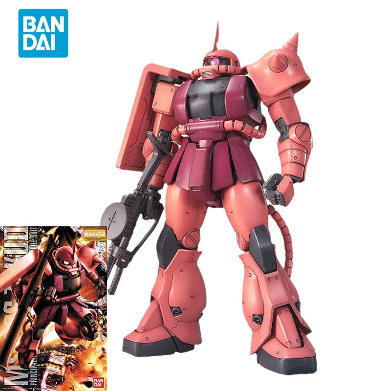Model Kit Gundam Wing - バンダイ-ガンダムアクションフィギュア,アニメモデル,mg 1: 100 ms-06s,char s zaku