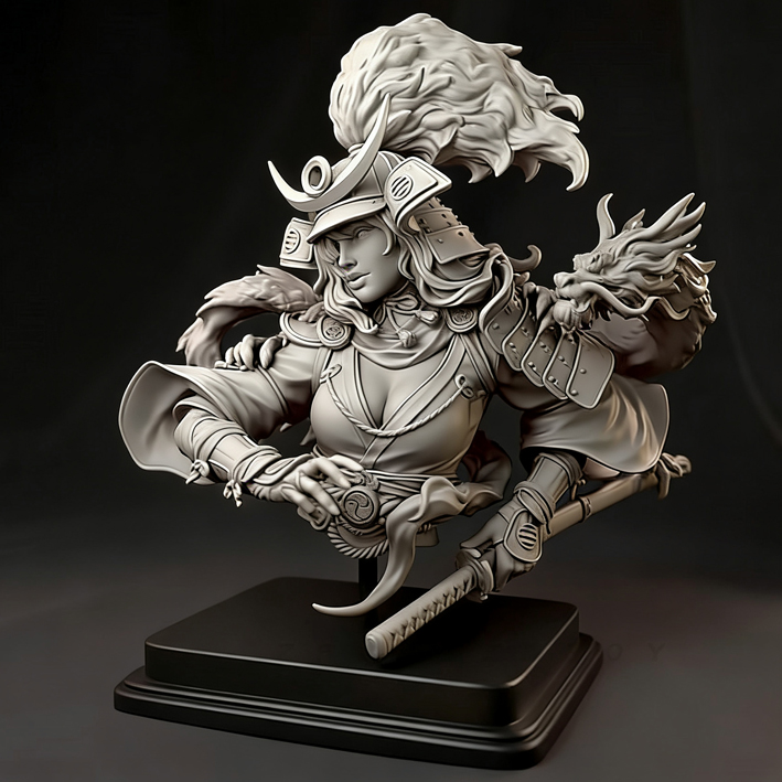 95mm レジン製バストモデルキット フィギュア 無色・自己 - Model Kit Dragon のレビューと価格