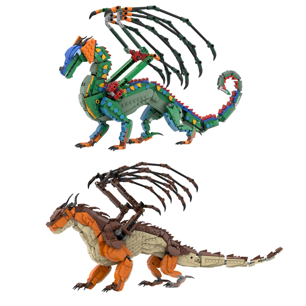 MOC RainWing ビルディングブロックモデルアニメー - Model Kit Dragon のレビューと価格
