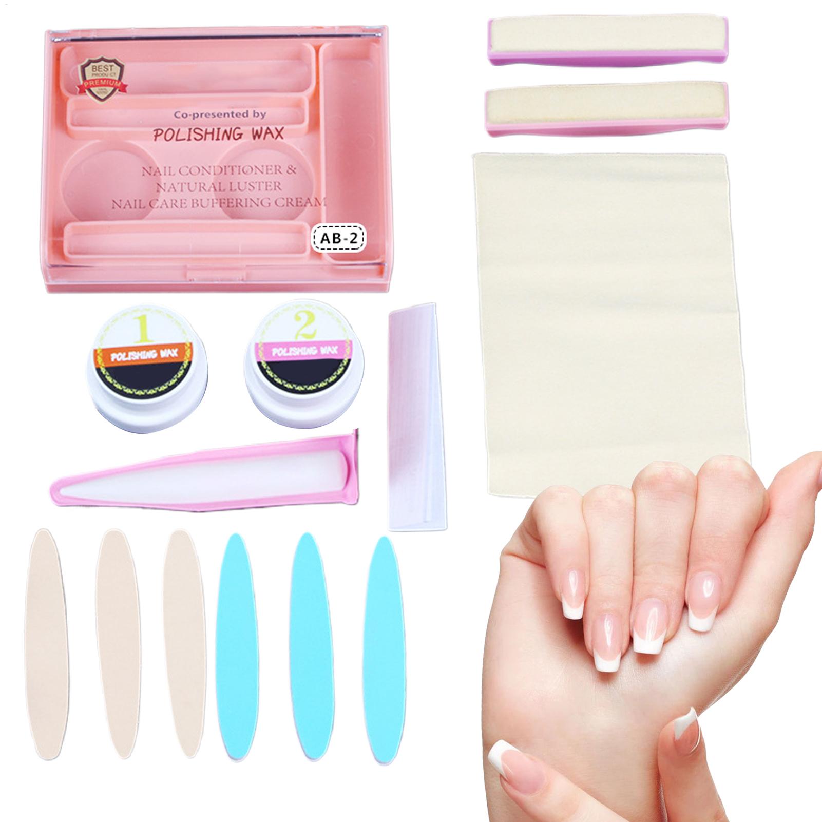 爪磨きワックスツールキット爪栄養補給と強化マニキュアツールバ - Sanding Stick Set のレビューと価格