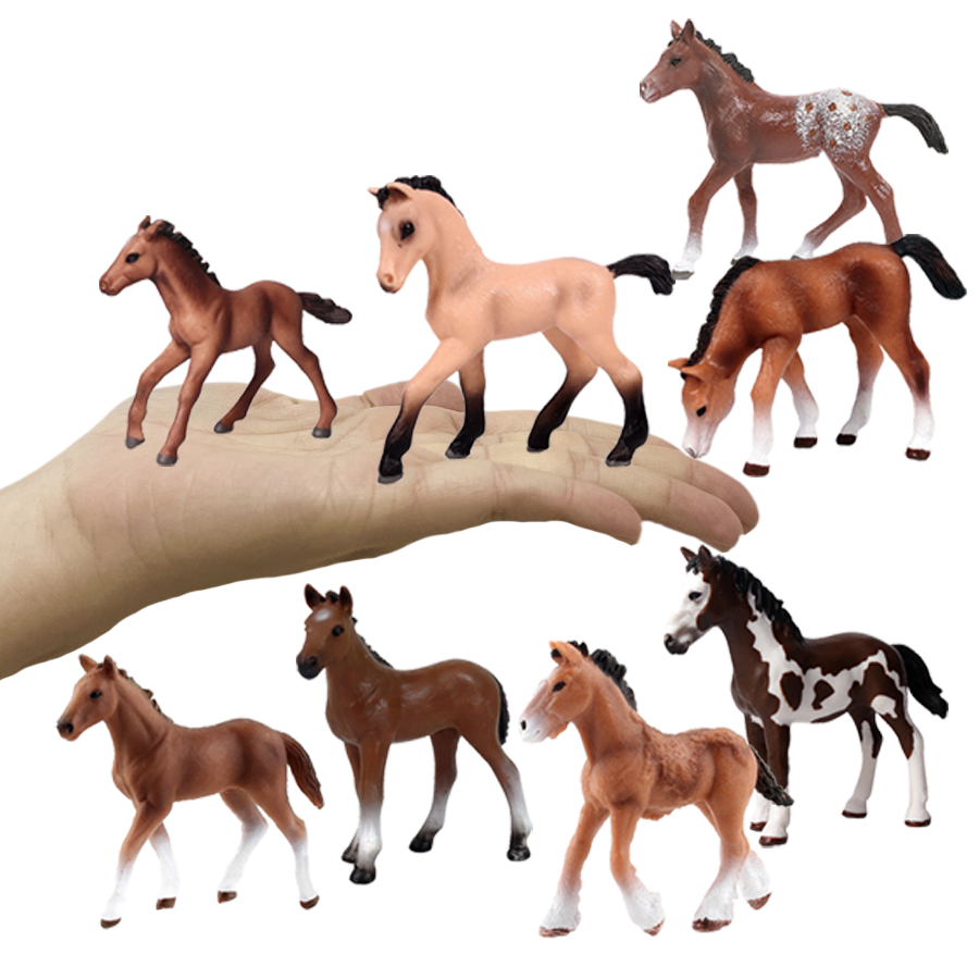 馬の置物、農場の動物、ポニーのフィギュア、おもちゃの馬、動物 - Model Kit Horse のレビューと価格