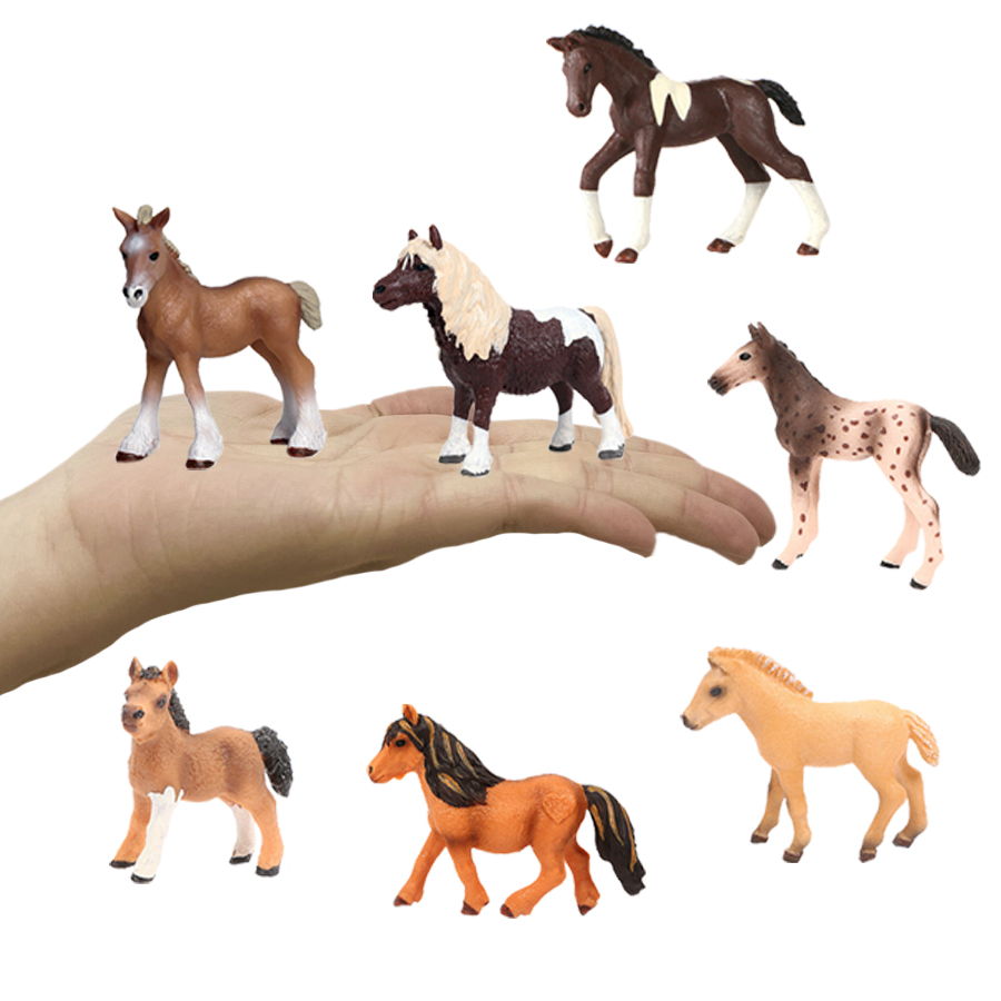 馬の置物、農場の動物、ポニーのフィギュア、おもちゃの馬、動物 - Model Kit Horse のレビューと価格