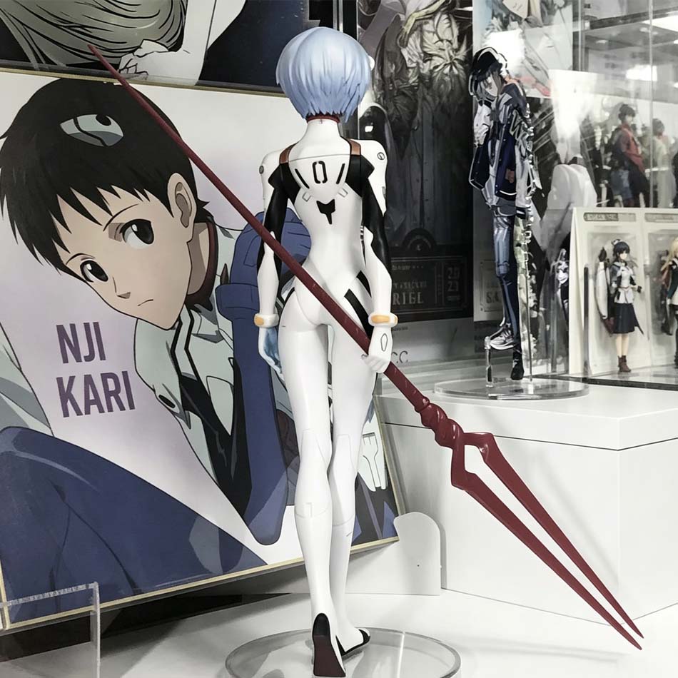 精巧な綾波レイのアクションフィギュア、ロングニウスの槍、エヴ - Model Kit Evangelion のレビューと価格