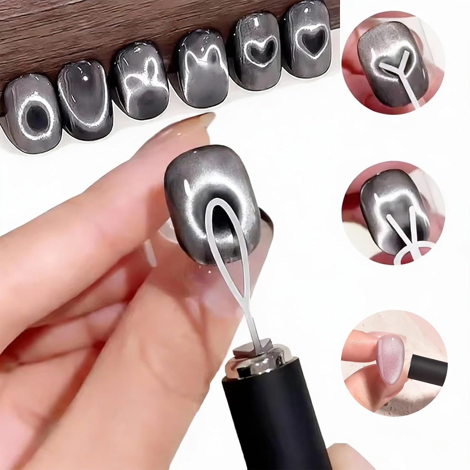 10個入りキャッツアイネイルマグネットセット、ネイルアート用 - Sanding Stick Set のレビューと価格