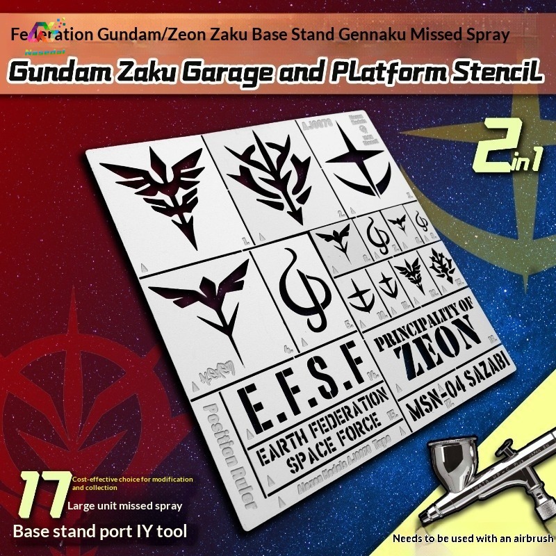 Alexen AJ0078 ステンレス鋼エアブラシステンシル - Model Kit Gundam Wing のレビューと価格