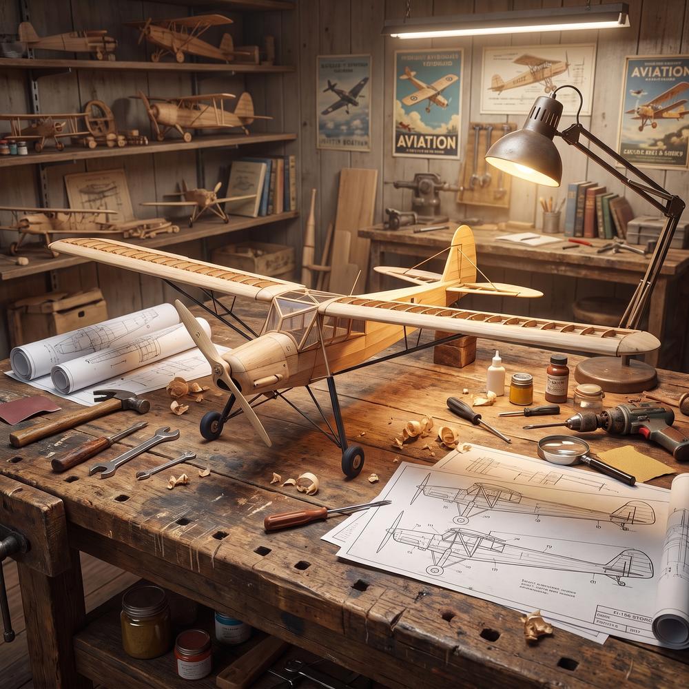 FI-156 500mm ヴィンテージバルサウッドモデルキッ - Model Kit Aircraft のレビューと価格