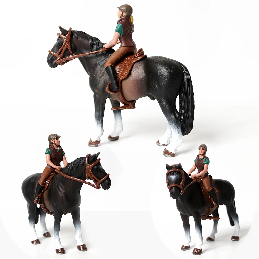 おもちゃの馬 乗馬ライダー 馬プレイセット 家畜 アクション - Model Kit Horse のレビューと価格