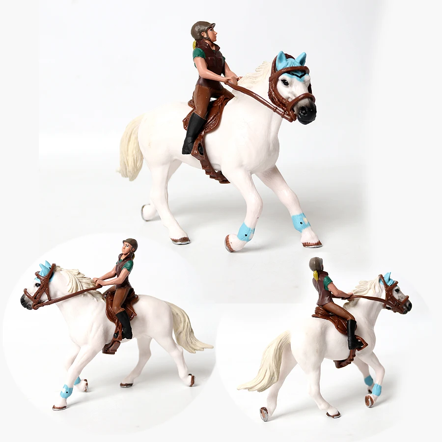 おもちゃの馬 乗馬ライダー 馬プレイセット 家畜 アクション - Model Kit Horse のレビューと価格